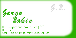 gergo makis business card